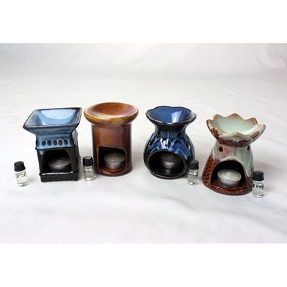 Burner*Porcelain Oil-Wax Burner- 4"
