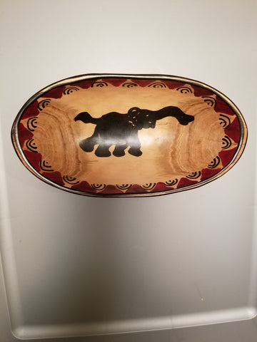 Wooden  African Printed Bowl